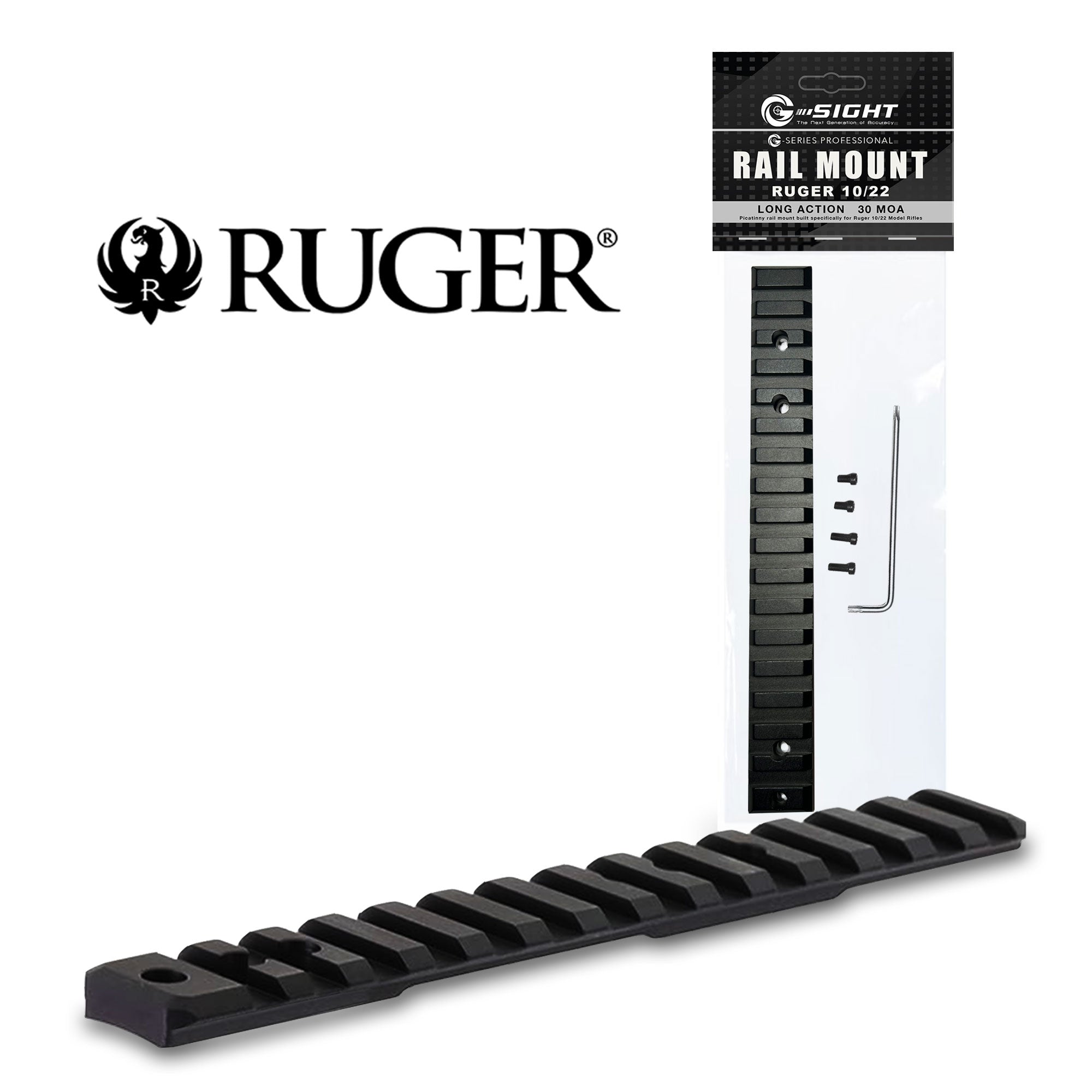 Trinity Aluminum Picatinny Rail Mount For Ruger 10/22 Rifle – Low Profile, Lightweight, Model TR353 (Black)