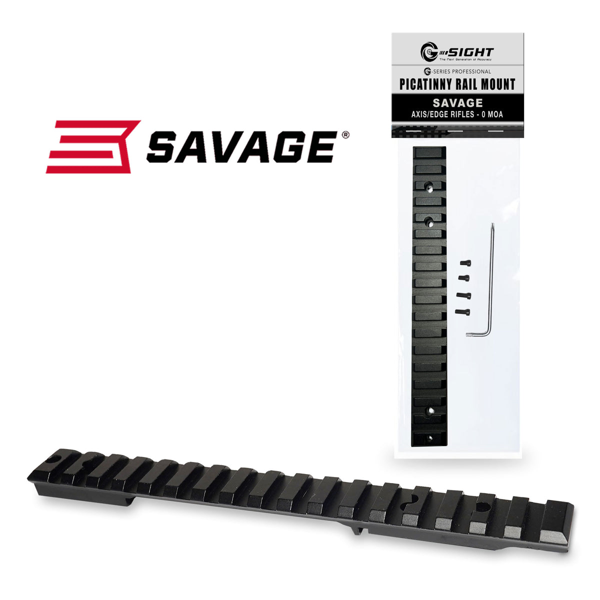 Monstrum Picatinny Rail Mount For Savage Arms Axis/Edge Rifles, Black...
