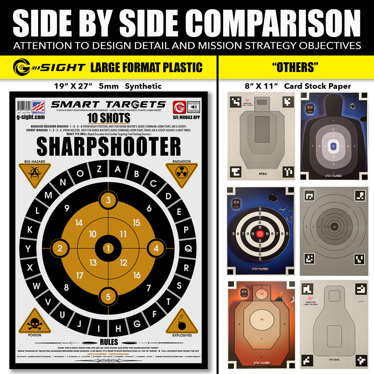 4 PACK LARGE FORMAT PLASTIC TARGET – G-Sight