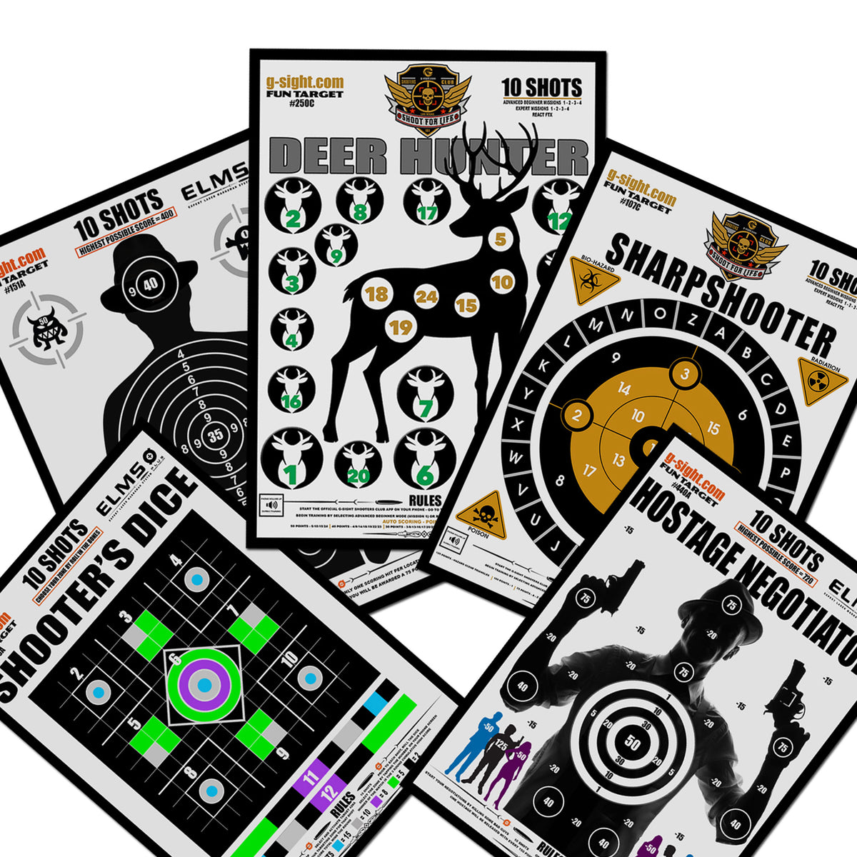 Target Ranging Cards 5 PACK - 11
